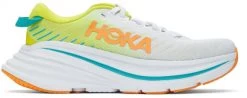 Hoka One One HOKA Women's Bondi X Shoes In White/Evening Primrose