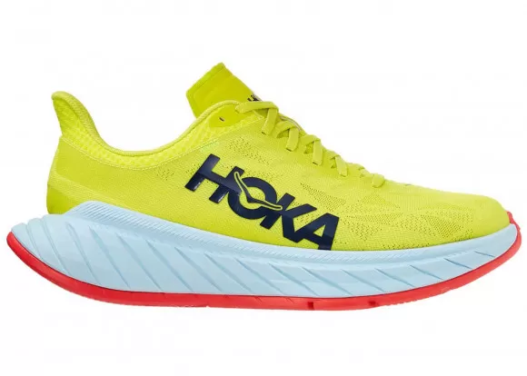 Hoka One One HOKA Men's Carbon X 2 Shoes In Evening Primrose/Fiesta 1 Hoka One One HOKA Men's Carbon X 2 Shoes In Evening Primrose/Fiesta