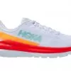 HOKA ONE ONE Mach 4 - Men's Running Shoes - White / Fiesta