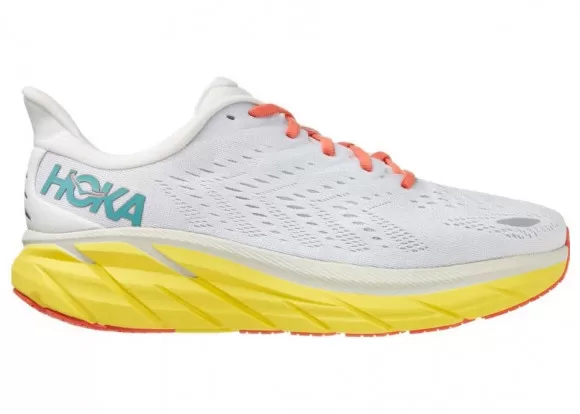 Hoka One One HOKA Men's Clifton 8 Shoes In Blanc De Blanc/Illuminating 1 Hoka One One HOKA Men's Clifton 8 Shoes In Blanc De Blanc/Illuminating