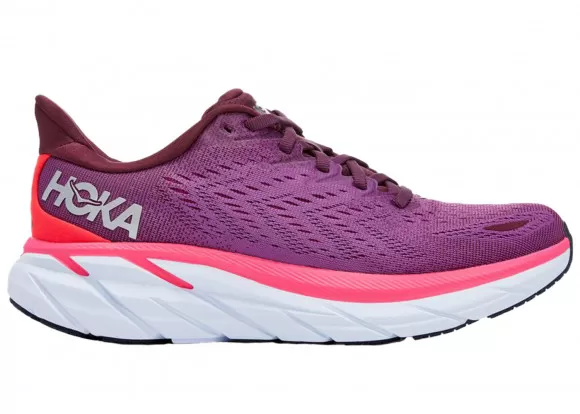Hoka One One HOKA Women's Clifton 8 Shoes In Grape Wine/Beautyberry 1 Hoka One One HOKA Women's Clifton 8 Shoes In Grape Wine/Beautyberry
