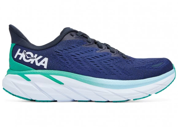 Hoka One One HOKA Women's Clifton 8 Shoes In Outer Space/Bellwether Blue 1 Hoka One One HOKA Women's Clifton 8 Shoes In Outer Space/Bellwether Blue