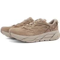 Hoka One One Hoka Men's U Clifton L Suede Sneakers In Simply Taupe/Pumice Stone