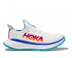 Hoka One One HOKA Women's Carbon X 3 Running Shoes In White/Flame