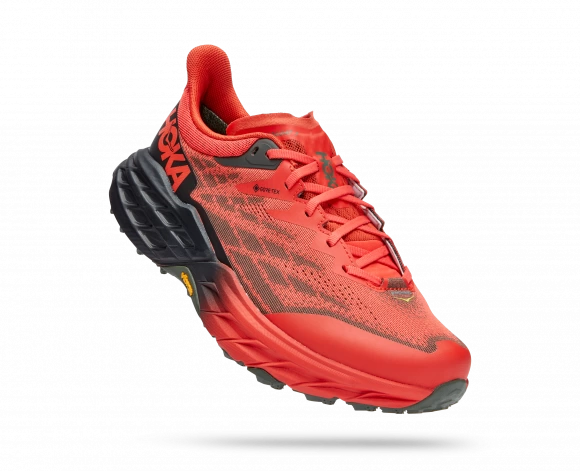 Hoka One One HOKA Men's Speedgoat 5 GORE-TEX Hiking Shoes In Fiesta/Thyme 1 Hoka One One HOKA Men's Speedgoat 5 GORE-TEX Hiking Shoes In Fiesta/Thyme