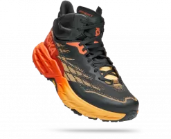 Hoka One One HOKA Men's Speedgoat 5 Mid GORE-TEX All-Terrain Running Shoes In Blue Graphite/Amber Yellow