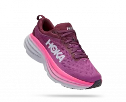 Hoka One One HOKA Women's Bondi 8 Running Shoes In Beautyberry/Grape Wine