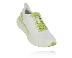 Hoka One One HOKA Women's Clifton 8 Shoes In Green Glow/Bright White