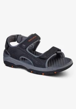 Skechers Relaxed Fit Tresmen - Garo Sandal Black Big WW 9