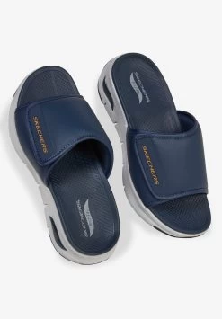 Skechers Arch Fit® Adjustable Strap Slides Navy WW 12