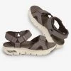 Skechers Arch Fit® Adjustable Strap Leather Sandal Brown WW 10