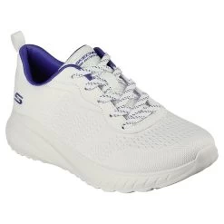 Skechers Women's Bobs Squad Chaos Cosmic Feel Runners White / Blue -Fashion Shoes Shop 117227 ofwt large 1