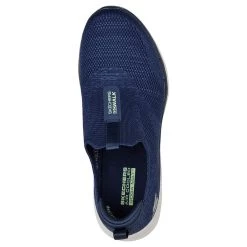 Skechers Women's Go Walk 6 - Glimmering Slip-On Runners Navy / Green -Fashion Shoes Shop 124502 nvgr b large