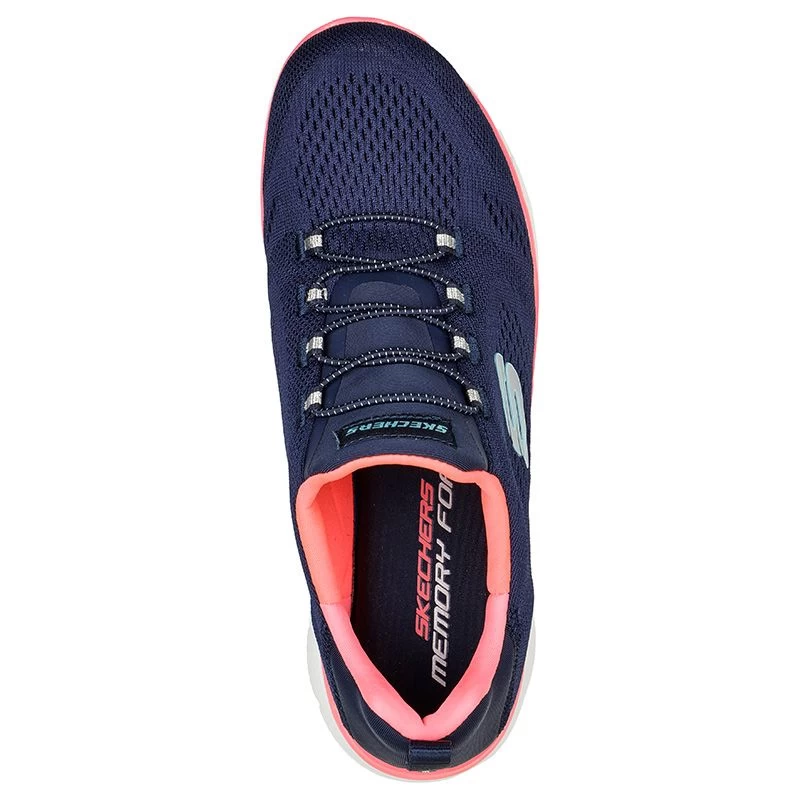 Skechers Women's Summits - Perfect Views Runners Navy / Neon Pink 4 Skechers Women's Summits - Perfect Views Runners Navy / Neon Pink - Image 4