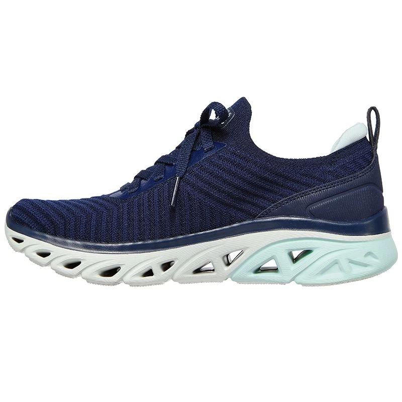 Skechers Women's Glide Step Sport Level Up Trainers Navy / Aqua 2 Skechers Women's Glide Step Sport Level Up Trainers Navy / Aqua - Image 2