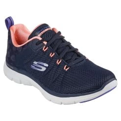 Skechers Women's Flex Appeal 4.0 - Elegant Ways Runners Navy / Multi Trim -Fashion Shoes Shop 149580 nvmt large