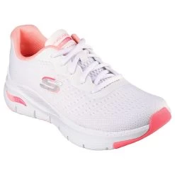 Skechers Women's Arch Fit - Infinity Cool Runners White / Pink -Fashion Shoes Shop 149722 wpk large