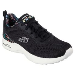 Skechers Women's Air Dynamight Laid Out Runners Black / Floral -Fashion Shoes Shop 149756 bkmt large