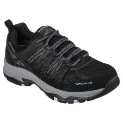 Skechers Women's Relaxed Fit: Trego - Lookout Point Black / Blue -Fashion Shoes Shop 180003 bkbl large