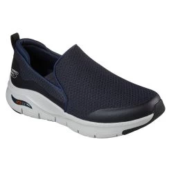 Skechers Men's Arch Fit Banlin Slip-On Runners Navy / Grey 7 Skechers Men's Arch Fit Banlin Slip-On Runners Navy / Grey -Fashion Shoes Shop 232043 nvy large