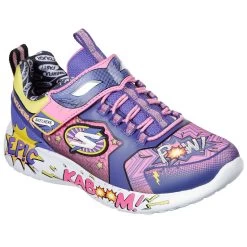 Skechers Kids' Dynamight Hero Status Junior Runners Pink / Puple -Fashion Shoes Shop 302204l pkpr large