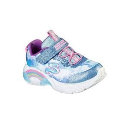 Skechers Kids' S Lights: Rainbow Racer Infant Runners Blue -Fashion Shoes Shop 302300n blu small