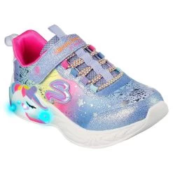 Skechers Kids' Unicorn Dreams Junior Runners Blue / Multi -Fashion Shoes Shop 302311l blmt f large