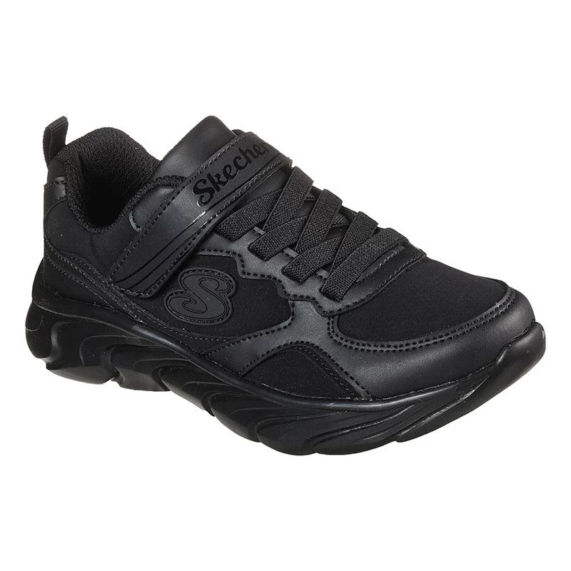 Skechers Kids' Dynamic Dash - Tardy Time Junior Runners Black 1 Skechers Kids' Dynamic Dash - Tardy Time Junior Runners Black