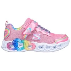 Skechers Kids' Infinite Heart Lights - Love Junior Runners Pink / Multi