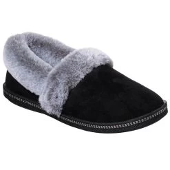 Skechers Women's Cozy Campfire Team Toasty Slippers Black / Grey -Fashion Shoes Shop 32777 blk large