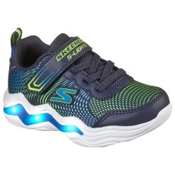 Skechers Kids' S Lights: Erupters IV Infant Runners Navy / Lime -Fashion Shoes Shop 400125n nvlm f large