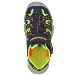 Skechers Kids' Relix Valder Junior Closed Sandals Navy / Lime -Fashion Shoes Shop 406520l nvlm b large