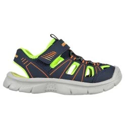 Skechers Kids' Relix Valder Junior Closed Sandals Navy / Lime
