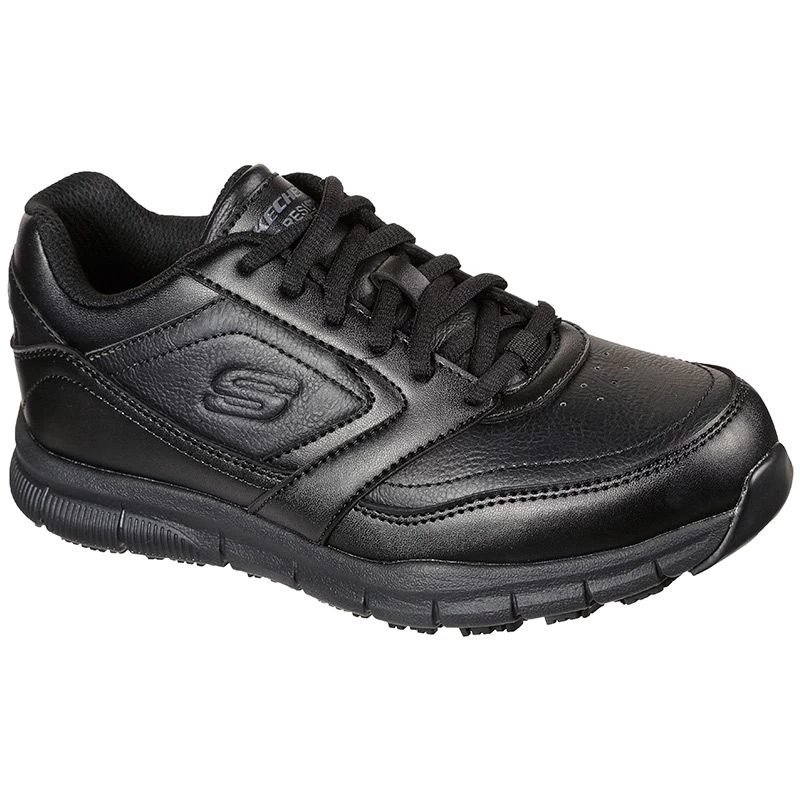 Skechers Women's Work Relaxed Fit: Nampa - Wayola SR Lace Up Runners Black 3 Skechers Women's Work Relaxed Fit: Nampa - Wayola SR Lace Up Runners Black - Image 3