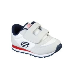 Skechers Kids' Retro Sneaks - Uvox Infant Runners White / Red / Navy -Fashion Shoes Shop 97365n ntw large