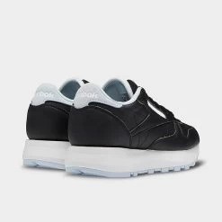 Big Kids' Reebok Classic Leather SP Casual Shoes Core Black/Glass Blue/Footwear White - GZ1597 001 -Fashion Shoes Shop GZ1597 001 P4