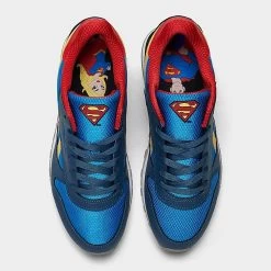 Big Kids' Reebok X DC Comics Superman Classic Leather Casual Shoes Upbeat Blue/Redtastic/Hazy Yellow - HQ4592 400 -Fashion Shoes Shop HQ4592 400 P5