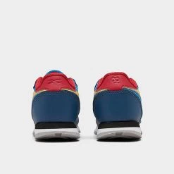 Kids' Toddler Reebok Classic Leather Pride Casual Shoes Upbeat Blue/Redtastic/Hazy Yellow - HQ4594 400 -Fashion Shoes Shop HQ4594 400 P4