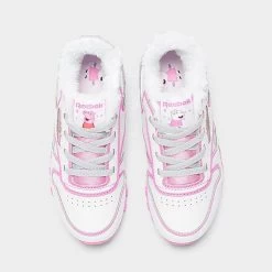 Girls' Toddler Reebok Peppa Pig Classic Leather Casual Shoes White/Pink - IE1646 100 -Fashion Shoes Shop IE1646 100 P5