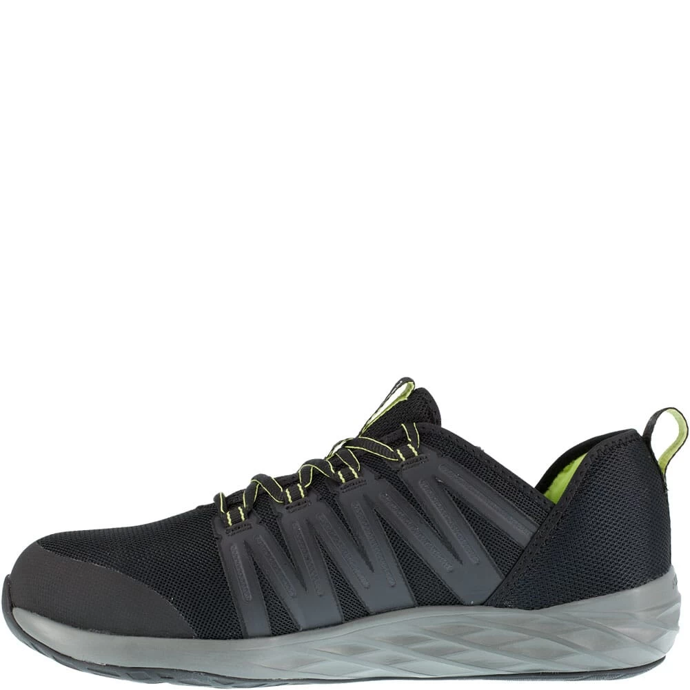 Reebok Men's Astroride Safety Shoes - Black/Neon Green 2 Reebok Men's Astroride Safety Shoes - Black/Neon Green - Image 2