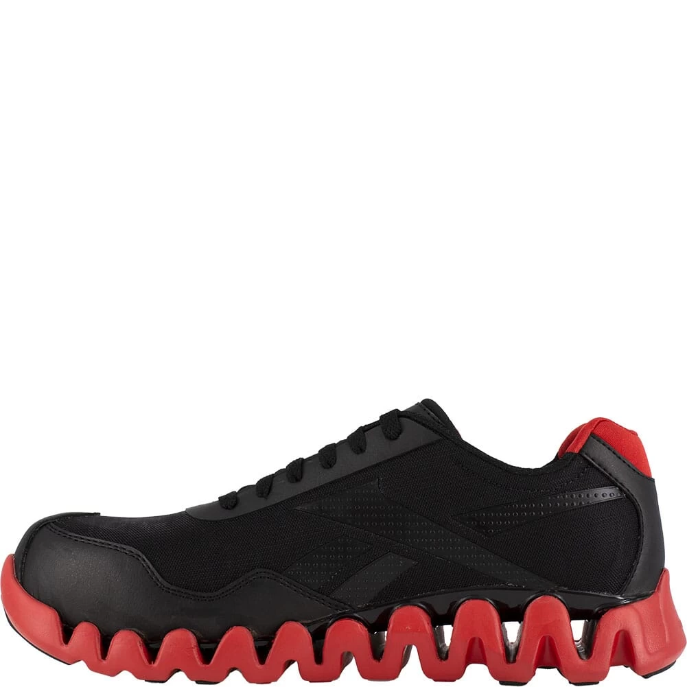 Reebok Men's Zig Pulse Safety Shoes - Black/Red 2 Reebok Men's Zig Pulse Safety Shoes - Black/Red - Image 2