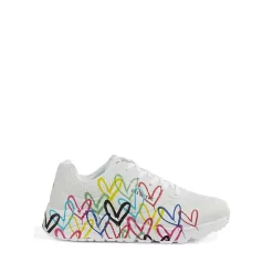 Skechers Girl's Uno Heart-Print Sneakers