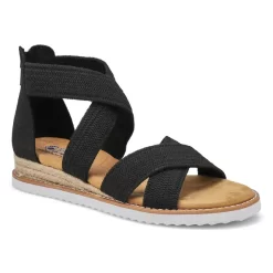Skechers Womens Desert Nights Casual Sandal - Black