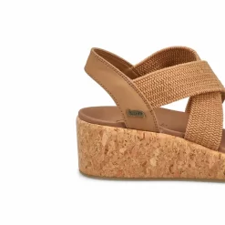 Skechers Womens Arch Fit Beverlee Wedge Sandal - Tan -Fashion Shoes Shop https3A2F2Fwww.softmoc.com2FItems2Fimages2F119260 TAN XX3.jpg 640x