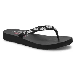 Skechers Womens Meditation Love Letter Sandal - Black