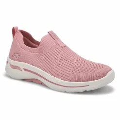 Skechers Womens Go Walk Arch Fit Iconic Sneaker - Pink