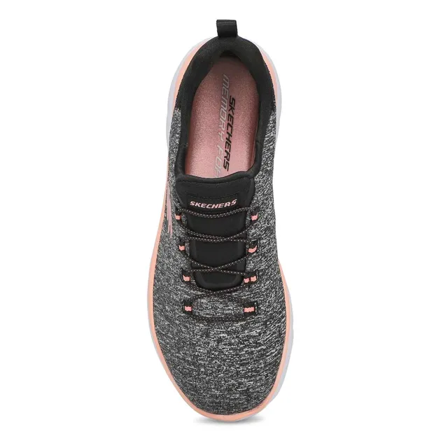 Skechers Womens Quick Getaway Sneaker - Black/Coral 2 Skechers Womens Quick Getaway Sneaker - Black/Coral - Image 2