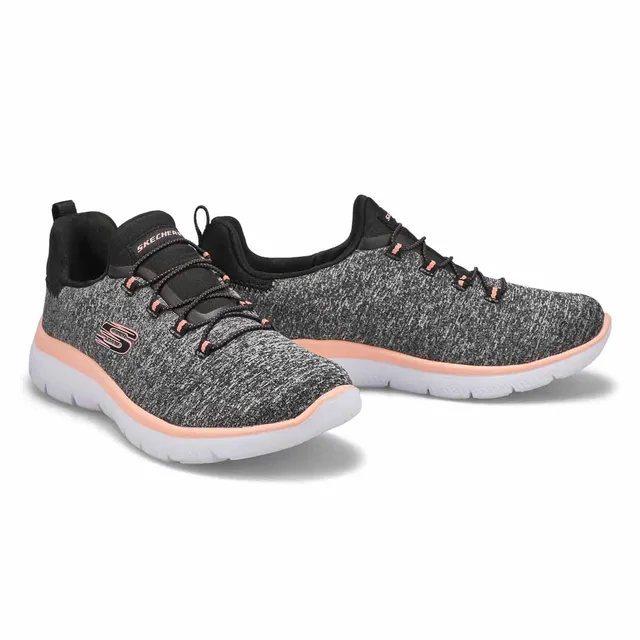 Skechers Womens Quick Getaway Sneaker - Black/Coral 4 Skechers Womens Quick Getaway Sneaker - Black/Coral - Image 4