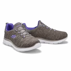 Skechers Womens Quick Getaway Wide Shoe - Charcoal/Purple -Fashion Shoes Shop https3A2F2Fwww.softmoc.com2FItems2Fimages2F12983W CCPR XX4.jpg 640x