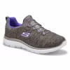 Skechers Womens Quick Getaway Wide Shoe - Charcoal/Purple